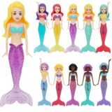 4/3 PCS 1 bag Mermaid Water Play Toys Different Style for Swimming Children Game in Sun Pool/Beach/Bath Time Gift Color Random