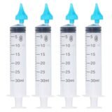 4pcs 30ml Children Adult Ear Wax Cleaner Remover Syringe Ear Wax Flusher Tool for Ear Cleaning Irrigation