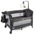 Baby Bassinets Bedside Sleeper, 4 in 1 Portable Bedside Crib w/Mattress, Diaper Changer, Storage Basket, Music Box, Carry Bag