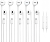 5-Pack USB-C Wired Earphones Microphone & Volume Control,