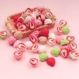 50/500pcs Mini Dollhouse Miniature Food DIY Scene Decoration Mini Colorful Strawberries Series Doll Accessories Scrapbooking