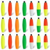 50Pcs Fishing Peg Floats Hard Foam Cigar Float Strike Indicator Trout Slip Fishing Corks Bobbers for Santee Rig Catfish Rig