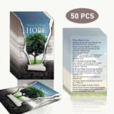 50Pcs Tree of Hope Thank You Cards, Christian Cards with Uplifting Bible Verses, Religious Greeting Cards for Friends, Family