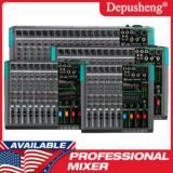 6/8/12/16 Channel Professional 256 DSP Audio Mixer DJ Controller Reverb Recording Mixing For Recording Stage Performance