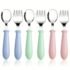 2pcs/set cute Print Cartoon Baby Kids Feeding Spoon High Quality Melamine Baby Spoon Flatware Set