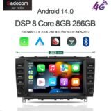 720P Carplay 8″ Android 14.0 8G+256G Car DVD Player Autoradio GPS navigation For Benz CLK 200K 280 300 350 W209 2005-2012 Radio