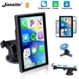 7 inch Portable Carplay AI Screen Wireless Carplay Android Auto GPS Navigation Bluetooth Multimedia Player IPS Car Monitor