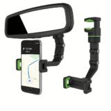 Adjustable 360° Rotating Phone Holder Suitable for GPS Navigation ABS No Charging Required Multi-Functional Stand Stable Grip