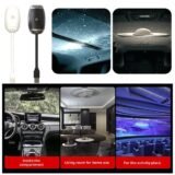Adjustable Focus USB Car Starry Projector Light LED Saturn Galaxy Large Range Romantic Party Interior Ambient Light
