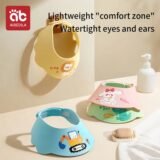 AIBEDILA Baby Shower Cap Adjustable Waterproof Ear Protection Shampoo Hat Kids Bath Head Cover Baby Care Accessory