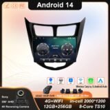 Android 14 Car Radio For Hyundai Solaris Accent I25 2010 2011 2012 2013 2014 2015 2016 GPS Navigation QLED BT Head Unit 4G WIFI