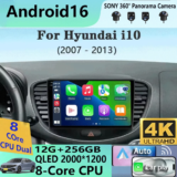 Android 16 Carplay Auto Car Radio For Hyundai I10 2007 – 2013 CarPlay Auto GPS Recorder Multimedia video Player 4G+WiFi DSP