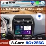 Android 16 Carplay Auto For Mitsubishi ASX 1 2016 – 2022 Multimedia Car Radio Player Video WIFI+4G GPS DSP Bluetooth Tools Fan
