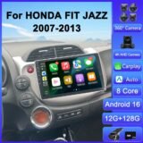 Android 16 Car Radio For HONDA FIT JAZZ 2007-2013 Multimedia Video Player Mirror Connection Split Screen Head unit