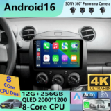 Android 16 Car Radio Multimedia Player For MAZDA 2 Mazda2 2007 2008 2009 2010 2011 2012 2013 2014 GPS Navi 2 Din Autoradio QLED