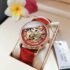 Mechanical Hand Wind Movement Watches Men Fashion Leather Strap Skeleton Wristwatches Male Clock Relogio Masculino Drop Shipping