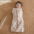 0-3Months Newborn Baby Sleeping Bag With Hat Set Adjustable Baby Swaddle Blanket Summer Thin Breathable Soft Cotton Boys Girls