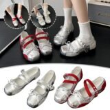 Ballet Style Flat Shoes Retro French Style Bowknot Women’s Shoes Casual Preppy Style Teenager Girls Flat Sneakers Sweet Lolita