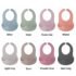 Color Kids 1PCS Silicone Baby Bib Adjustable Waterproof Feeding Bib BPA Free Soft Drool Bib Newborn Essentials Saliva Towel