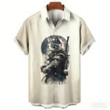 Camisa Hawaiana Con Patron De Animales Para Hombre, Ropa Informal Verano, Cuello Color Impreso En 3D,