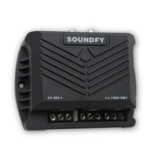 Car audio amplifier compact vehicle installation, aluminum black