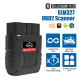 Car Diagnostic Tool OBDII Code Reader Auto Scan Tool OBD2 Scanner for IOS Android PC ELM 327 Scanner Bluetooth-Compatible 4.0