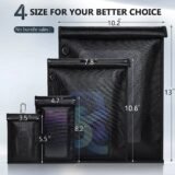 Car Key Signal Blocker Bag Waterproof Fireproof RFID Blocking Pouch Faraday Bag for Car Keys Phone Wallet Anti-Theft Protection