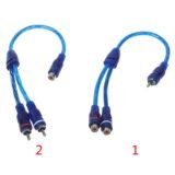 Car MP3 Audio RCA Y Splitter Cable Adapter Cord Converter for Car AUX Amplifier