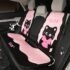 Cute Cartoon Car Seat Cushion Protector, Fashion Breathable Ice Silk Car Seat Cushion Cover, Anti Slip Interior Accessories