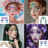 Cartoon Animal Face Tattoo Stickers Waterproof Non Toxic for Kids Festival Stage Makeup Party Performance