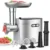 CHEFFANO Meat Grinder 2600W Max Stainless Steel Meat Grinder Electric ETL Approved Heavy Duty Meat Mincer Machine with 2 Blades