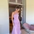 One Shoulder Satin Midi Dress With Ruched Waist Elegant Sleeveless Party Gown