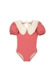 Children’s one-piece swimsuit Girls retro Nordic style baby midget quick-drying swimsuit