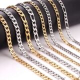 Classic Cuban Blade Chain Boys Stainless Steel Jewelry Personality Hip Hop Style Waterproof Non-Allergenic Jewelry Necklace