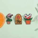 Creative flowers Enamel Pins Custom plants Metal Brooches Lapel Badges Backpack Hat Accessories Exquisite funny Jewelry Gifts