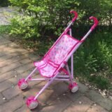 Creative Multicolor Dolls Pram Foldable Playing House Doll Handcart Stable Lightweight Baby Stroller For Boys Girl Doll Handcart