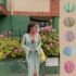 Women Summer Mesh Wrapped Dress Long Sleeve Round Neck See Through Sunscreen Solid Color Backless Beach Long Dress