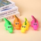 Crocodile Vinyl Squeaky Toy Chew Relief Bath Play Stress Relief for Kids & Pets Teething