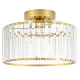 Crystal Ceiling Light Fixture, Modern Semi Flush Mount Ceiling Light, Hallway Lighting Fixtures Chandelier for Kitchen, Close T