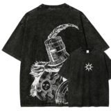 Dark Souls Anime Lover New Model Washed T-shirt Year round clothing personality Clothes Plus Size Unisex high quality Breathable