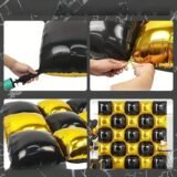 DIY Double-Sided Two-Color Square Foil Balloons, Wall Decor for Birthday Wedding Graduation Party Background