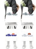 Double-Sided Canvas Tote Bag Large Capacity Reusable Foldable Shopping Travel Bag E-E-Ellesse