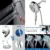 Dual-Function Shower System: 59 Rotating Stainless Steel Hose with Handheld and Rainfall Options