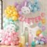 6pcs Pastel Easter Hanging Paper Pom-poms Set | Fit for Easter, Birthday, Baby Shower, Indoor Outdoor Decor, Photo Background