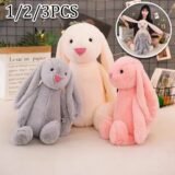 Easter Soft Plush Toys for Children Cute Gray Pink Rabbit Doll Sleeping Mate Bunny Stuffed Animal Plush Toy Plush Toys Rabbit