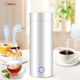 Electric Kettle Portable Travel Fast Boiling Tea Coffee Kettle 304 Stainless Steel Mini Baby Milk Warmer Kettle Thermo Kettles