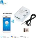 eWelink Smart TH16 Switch 16A Temperature and Humidity Monitoring WiFi Switch Wireless Control Compatible With Alexa Google Home