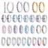 925 Sterling Silver Floral Plant Colourful Series Jewelry Fashion Zircon Circle Hoop Earrings For Women Jewelry S925 Gifts