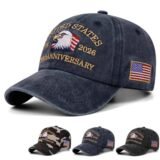 Flag USA Eagle 250th Anniversary Baseball Cap Embroidery Casual Breathable Sports Hat Outdoor Sunscreen Dad Hats For Women Men