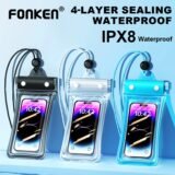 FONKEN Floating Waterproof Phone Case full View Swimming Bag Underwater Snow Rainforest Transparent Dry Bag Waterproof cover